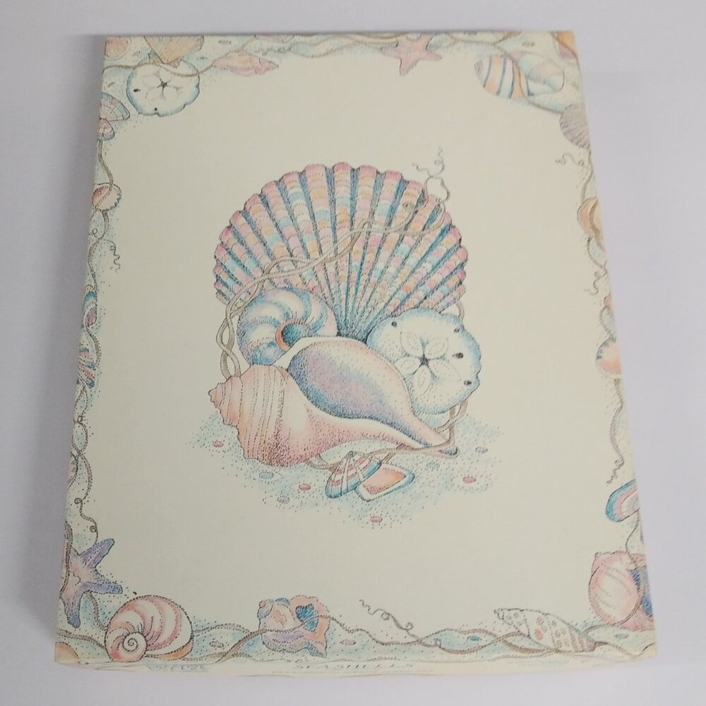 Seashells Stationary Set Vintage Remaining Pieces - Picture 1 of 11